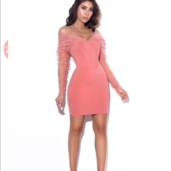 New! Off the shoulders Bandage Dress - Picture 2 of 4